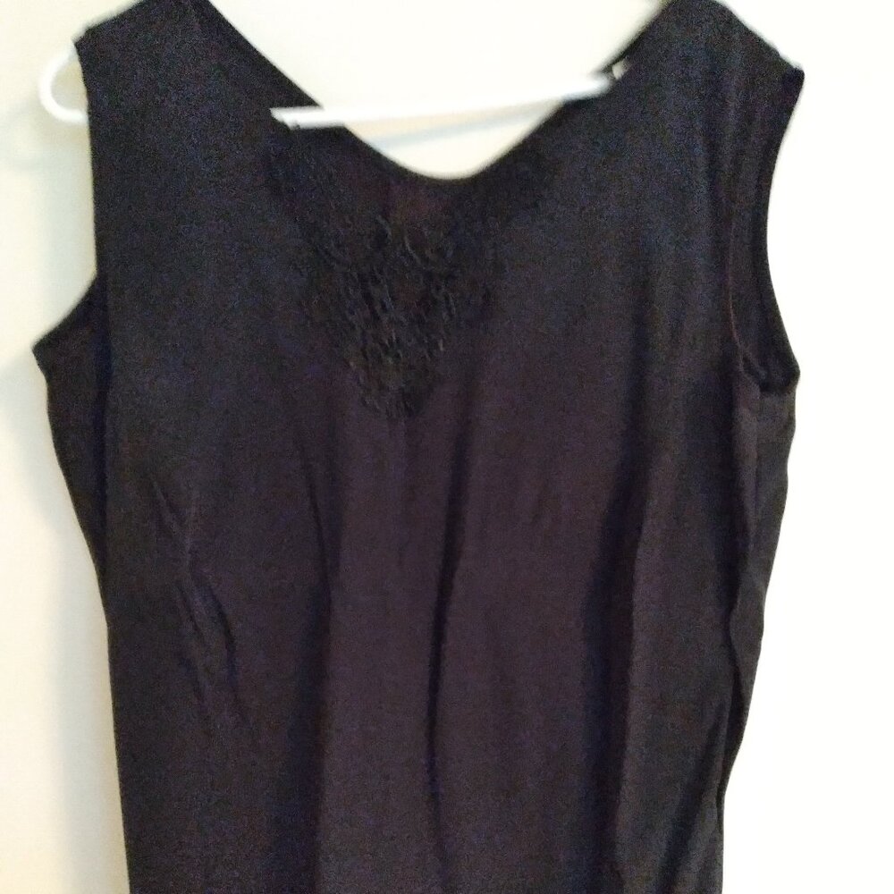 Camisole by AK Collectable with V Neckline Lace Embroidered Neckline
